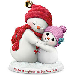 Precious Moments Grandmother & Granddaughter Snowman Figurine