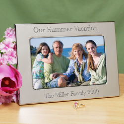 Personalized Vacation Silver Picture Frame