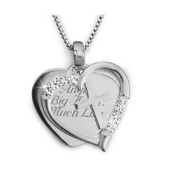 Sterling Silver Cross in Heart Necklace