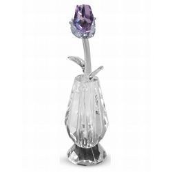 Purple Crystal Rose in Vase