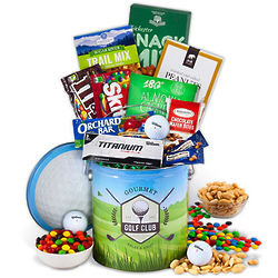 Golf Supplies and Snacks Gift Basket
