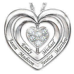 Family of Love Personalized Diamond Pendant Necklace