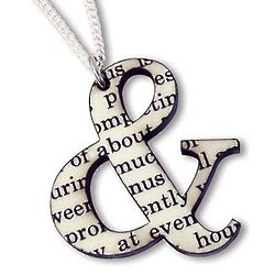 Ampersand Book Necklace