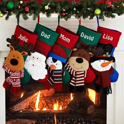 Personalized Happy Holidays Character Christmas Stockings
