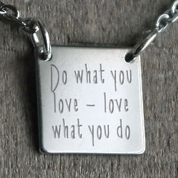 Personalized Do What You Love Bar Necklace