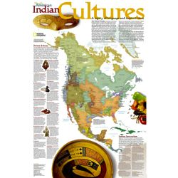 North American Indian Cultures Wall Map