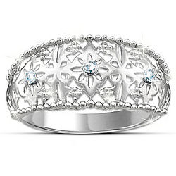 Snowflake Lace Diamond Ring