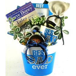 Best Dad Ever Book and Snacks Gift Basket