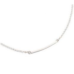 Balance Square Bar Sterling Silver Necklace