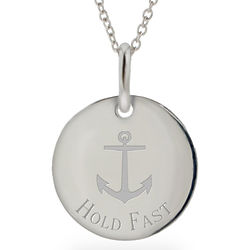 Personalized Hold Fast Anchor Necklace