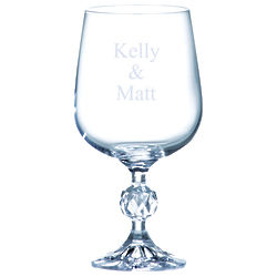 Personalized Crystal Wine Glass Goblet