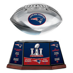 New England Patriots Super Bowl LI Champions Levitating Football