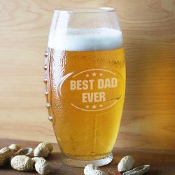 Engraved Dad Glass Football Tumbler