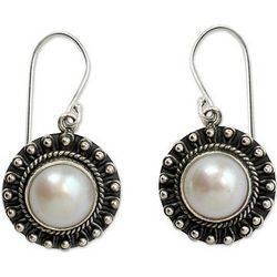 Purity Pearl & Sterling Silver Dangle Earrings