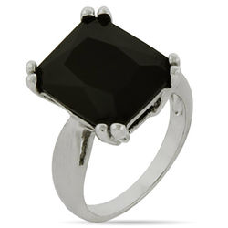 Emerald Cut Onyx Cocktail Ring