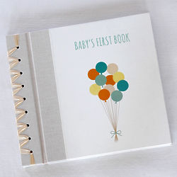 Turquoise Balloons Baby Memory Book