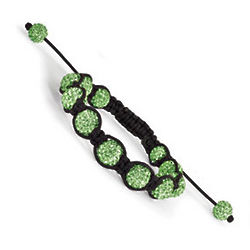 Green Crystal Shamballa Bracelet