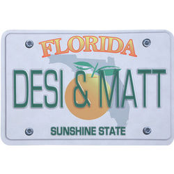 Personalized License Plate Doormat