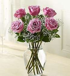 Love's Embrace Triple Purple Rose Bouquet