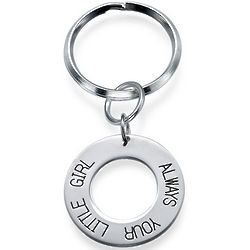 Engraved Disc Keychain