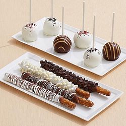 Dipped Pretzels and Assorted Cake Pops