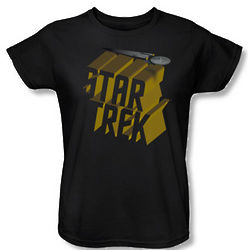 Ladies Star Trek 3D Logo T-Shirt