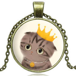 I Was Born a Queen Cat Necklace