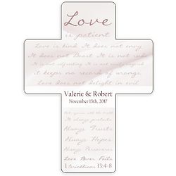 Love is Patient Personalized Wedding Anniversary Wall Cross