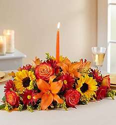 Traditional Large Thanksgiving Floral Centerpiece