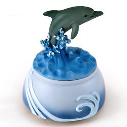 Dolphin Aqua Acrobatics Musical Figurine