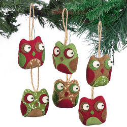 Patchwork Owl Ornaments