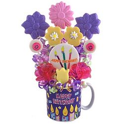 Happy Birthday Lollipop Bouquet Mug