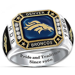 Denver Broncos Gallop to Glory Personalized Ring
