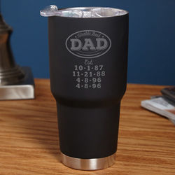 Worlds Best Dad Custom Dates Travel Mug