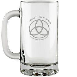 Eat Drink and Be Irish Personalized Trefoil Knot Beer Mug