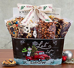 Let it Snow Nut and Cheese Gift Tin
