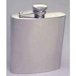 Engraved Polished 8oz Stainless Steel Flask