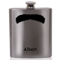 Einstein Mustache Flask