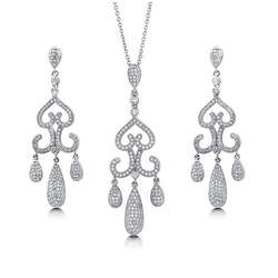 Sterling Silver Art Deco Jewelry Set