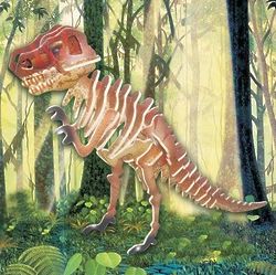 Tyrannosaurus Colored Wooden 3D Jigsaw Puzzle