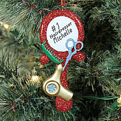 Personalized Hairdresser Christmas Ornament