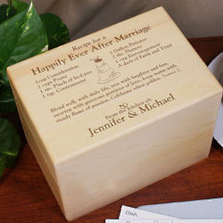 Engraved Happily Ever After Recipe Box