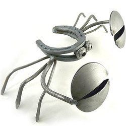 Metal Horseshoe Crab Sculpture