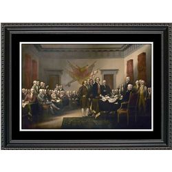 Declaration of Independence Draft to Congress Framed Print