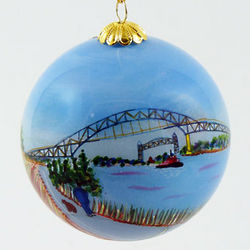 Cape Cod Bridges Ball Ornament
