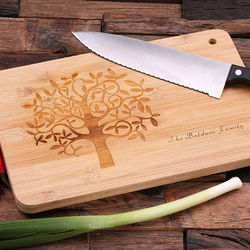 Personalized Family Tree Bamboo Cutting Board