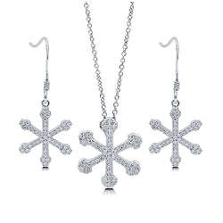 Sterling Silver Snowflake Jewelry Set
