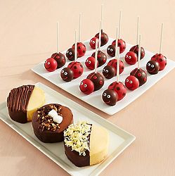 Dipped Cheesecake Trio and 12 Love Bug Brownie Pops