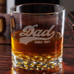 Sports Dad Personalized Whiskey Glass