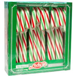 12 Candy Canes in Red, Green, and White
